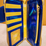 Donald Duck Metallic 90th Ann Zip Around Wallet Wristlet