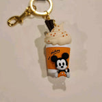 Mickey Mouse Pumpkin Spice Latte 3D Keychain Charm