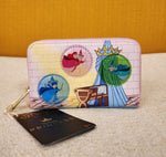 Sleeping Beauty Castle 3 Good Fairies Bubble Zip Wallet
