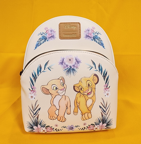 The Lion King Simba & Nala Floral Soft Tag Mini Backpack