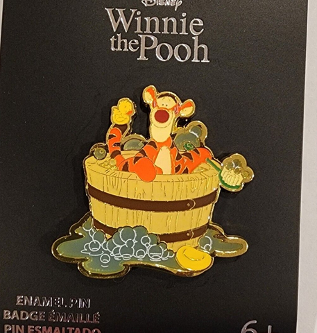 Tigger Bath Tub Stained Glass Winnie the Pooh Enamel Pin