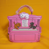 Loungefly Disney The Aristocats Figural Piano Pink Glitter Crossbody Handbag