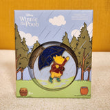 Winnie the Pooh Rainy Day Umbrella Glitter Layered LE 3" Pin