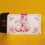 Loungefly Disney Alice in Wonderland Tonal Cheshire Cat Floral Flap Wallet