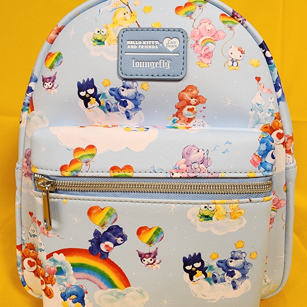 hello kitty mini backpack loungefly Loungefly Sanrio Hello Kitty & Friends x Care Bears AOP Blue Mini Back – Get Lojos Mojo