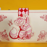 Loungefly Disney Alice in Wonderland Tonal Cheshire Cat Floral Flap Wallet