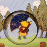 Winnie the Pooh Rainy Day Umbrella Glitter Layered LE 3" Pin
