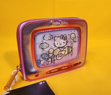 Loungefly Sanrio Hello Kitty Vintage TV Lenticular Pink Zip Around Wallet