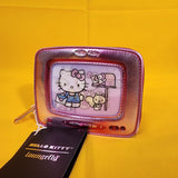 Loungefly Sanrio Hello Kitty Vintage TV Lenticular Pink Zip Around Wallet