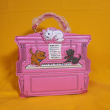 Loungefly Disney The Aristocats Figural Piano Pink Glitter Crossbody Handbag
