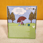 Winnie the Pooh Rainy Day Umbrella Glitter Layered LE 3" Pin