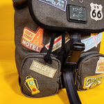 Loungefly Disney Pixar Cars Radiator Springs Patches Mini Backpack Sak Grey