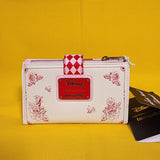 Loungefly Disney Alice in Wonderland Tonal Cheshire Cat Floral Flap Wallet