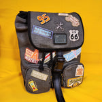 Loungefly Disney Pixar Cars Radiator Springs Patches Mini Backpack Sak Grey