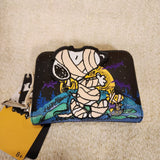 Peanuts Snoopy Mummy Halloween Costume GID Zip Around Wallet