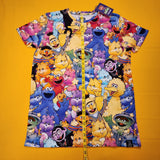 Cakeworthy Care Bears x Sesame Street AOP Unisex Tee Shirt Medium