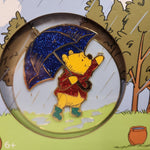 Winnie the Pooh Rainy Day Umbrella Glitter Layered LE 3" Pin