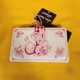 Loungefly Disney Alice in Wonderland Tonal Cheshire Cat Floral Flap Wallet