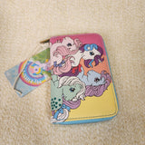 My Little Pony Color Block Pastel Rainbow Zip Around Wallet