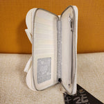 Minnie Mouse Wedding Iridescent Quilted Bow Wristlet Wallet