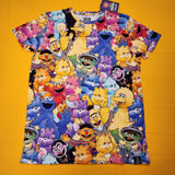 Cakeworthy Care Bears x Sesame Street AOP Unisex Tee Shirt Medium