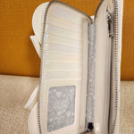 Minnie Mouse Wedding Iridescent Quilted Bow Wristlet Wallet