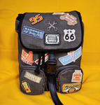 Loungefly Disney Pixar Cars Radiator Springs Patches Mini Backpack Sak Grey