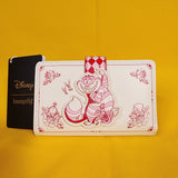 Loungefly Disney Alice in Wonderland Tonal Cheshire Cat Floral Flap Wallet