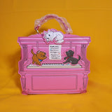 Loungefly Disney The Aristocats Figural Piano Pink Glitter Crossbody Handbag
