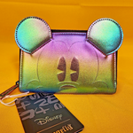 Mickey Mouse Oil Slick Iridescent Cosplay Zip Around Wallet