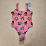 Barbie California Dream Pink One Piece Swim Suit Bathing Suit L