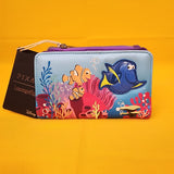Loungefly Disney Pixar Finding Nemo Dory, Marlin, & Nemo Flap Glitter Wallet