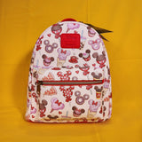 Loungefly Disney Mickey Mouse & Minnie Mouse Sweet Treats AOP Mini Backpack
