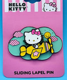 Hello Kitty Yellow Plane Sliding Slide Enamel Pin