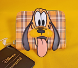 Loungefly Disney Pluto 95th Anniversary Plaid Zip Around Wallet NEW