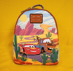 Loungefly Disney Pixar Cars Lightning McQueen and Mater Desert Mini Backpack