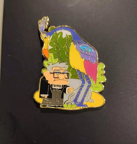 Pixar UP Carl and Kevin Jungle Enamel Pin