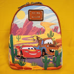 Loungefly Disney Pixar Cars Lightning McQueen and Mater Desert Mini Backpack