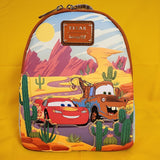 Loungefly Disney Pixar Cars Lightning McQueen and Mater Desert Mini Backpack