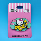 Hello Kitty Yellow Plane Sliding Slide Enamel Pin