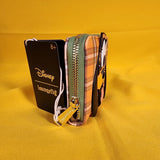 Loungefly Disney Pluto 95th Anniversary Plaid Zip Around Wallet NEW