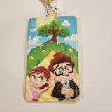 Pixar UP Carl & Ellie Picnic Retractable Lanyard ID Holder