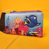 Loungefly Disney Pixar Finding Nemo Dory, Marlin, & Nemo Flap Glitter Wallet