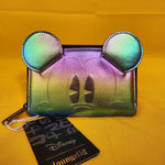 Mickey Mouse Oil Slick Iridescent Cosplay Zip Around Wallet