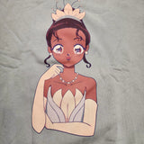 Princess Anime Tiana Sweatshirt Crewneck Pullover Womens L