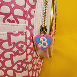Loungefly Barbie The Movie Logo Pink Barbiecore Mini Backpack