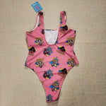 Barbie California Dream Pink One Piece Swim Suit Bathing Suit L