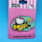 Hello Kitty Yellow Plane Sliding Slide Enamel Pin
