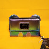 Mickey Mouse Oil Slick Iridescent Cosplay Zip Around Wallet