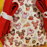 Loungefly Disney Mickey Mouse & Minnie Mouse Sweet Treats AOP Mini Backpack